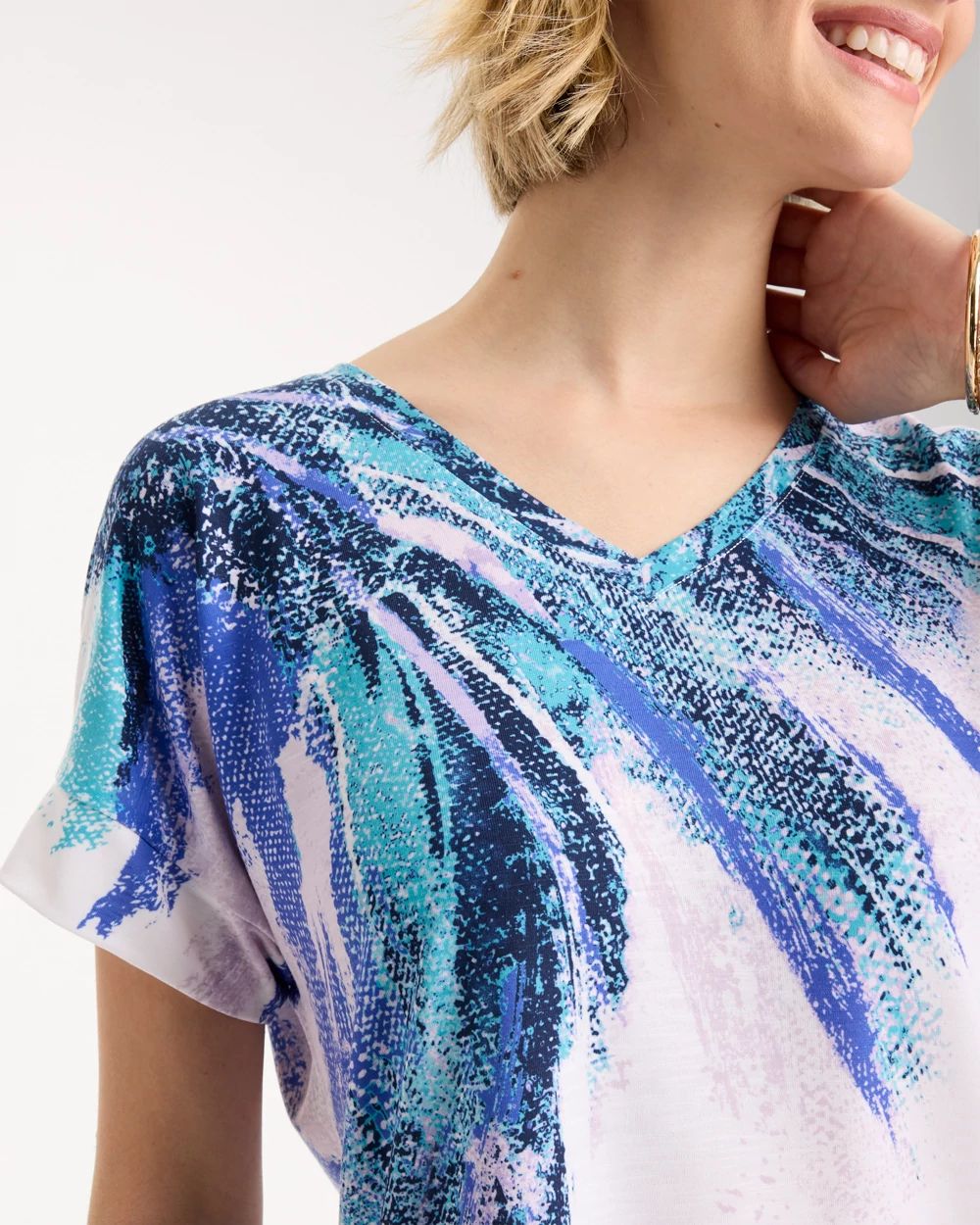 Zenergy® Sicily Splash Drop Shoulder Tee | Chico's